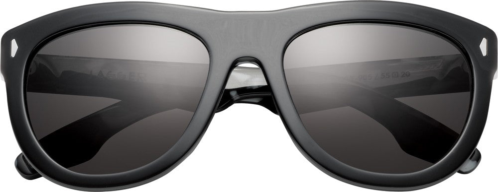 Jagger - Polished Black - Marble Stone / Grey Lens