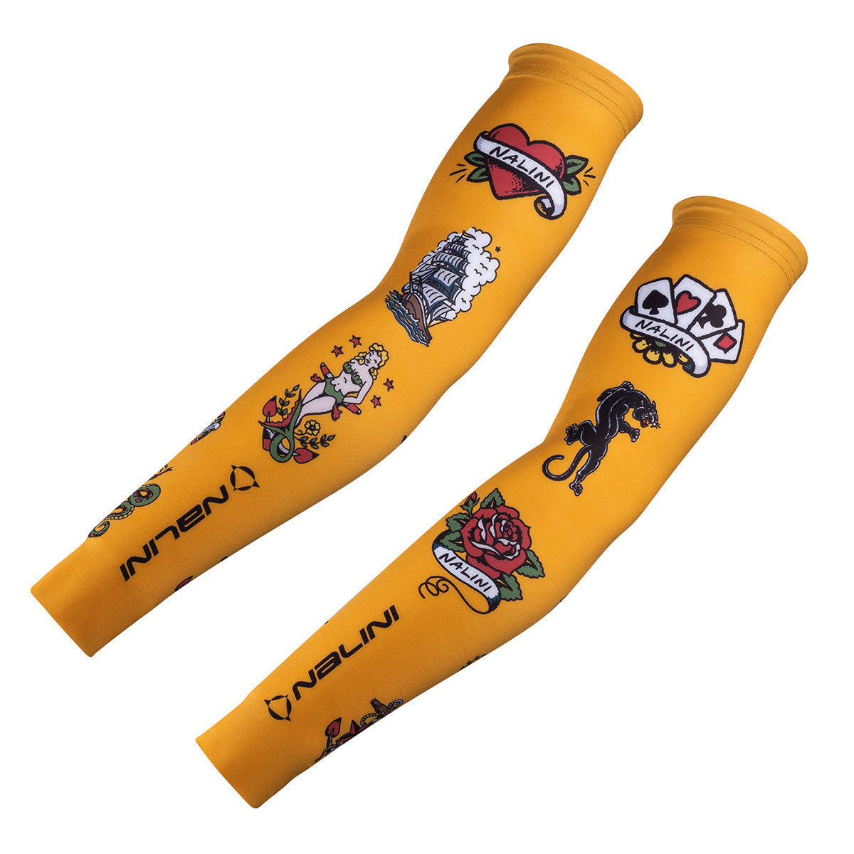 Nalini Tattoo Arm Warmers (Orange)