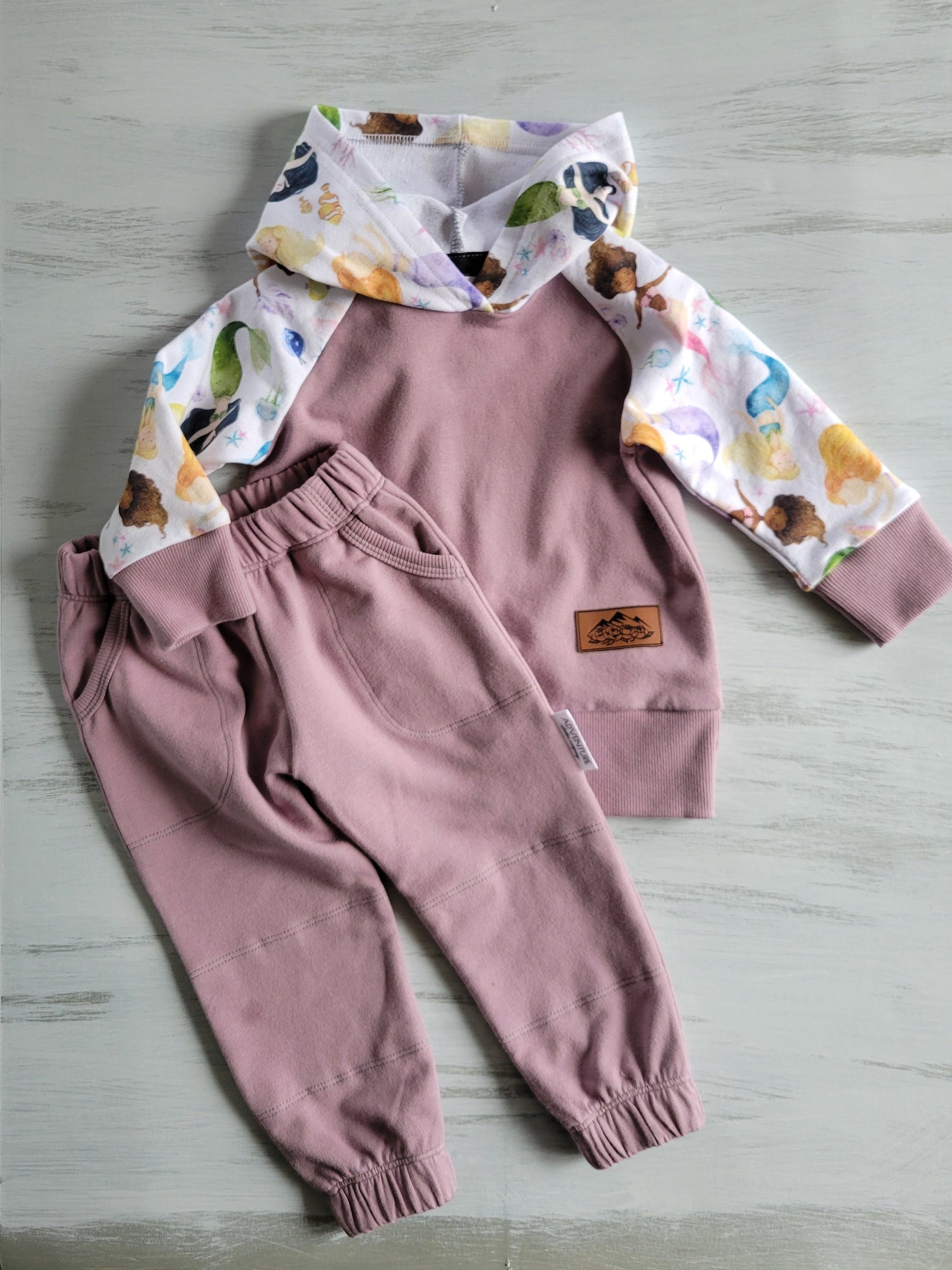 Kids Mermaid hoodie -Organic American Made Cotton