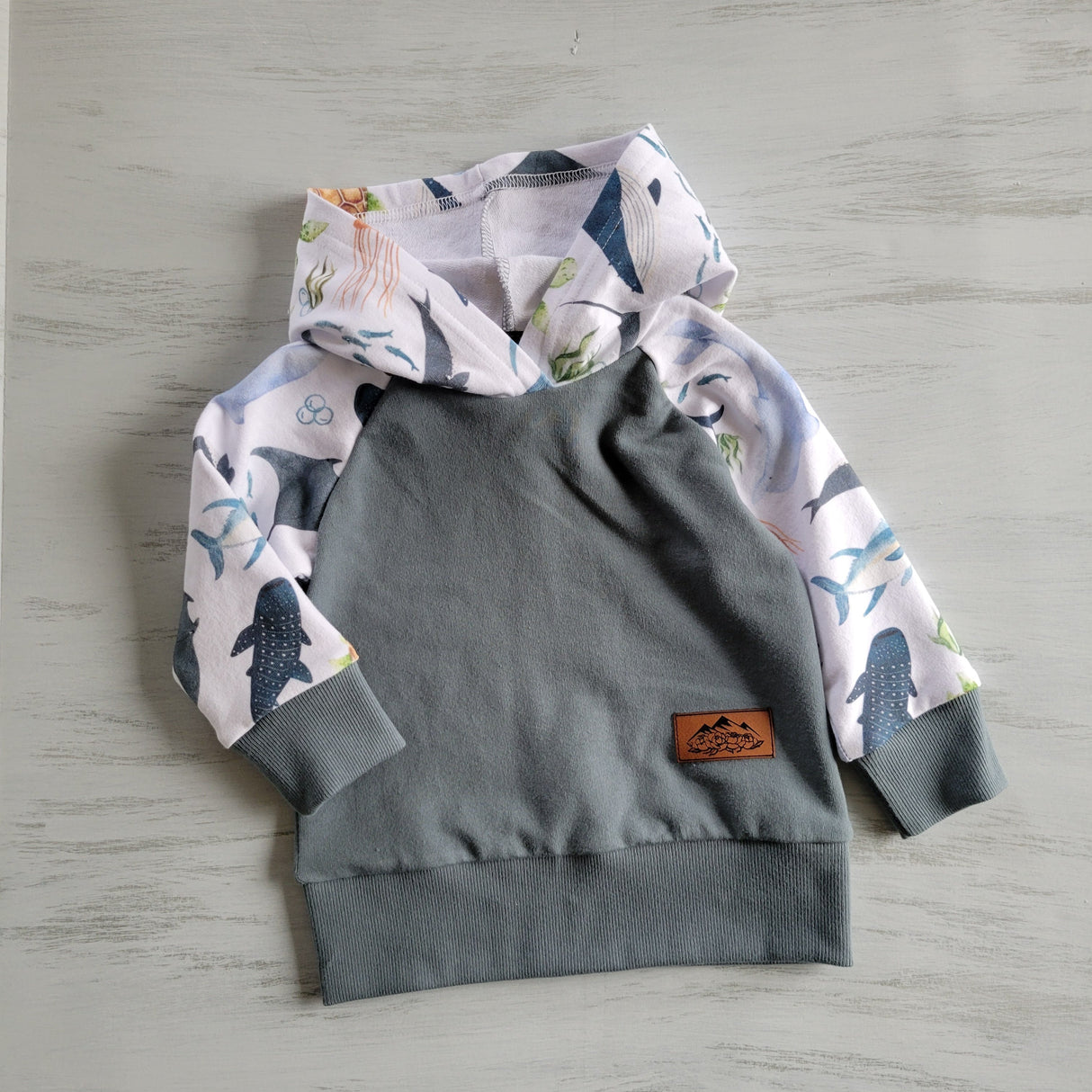 Kids Sea Life hoodie - Organic American Made Cotton