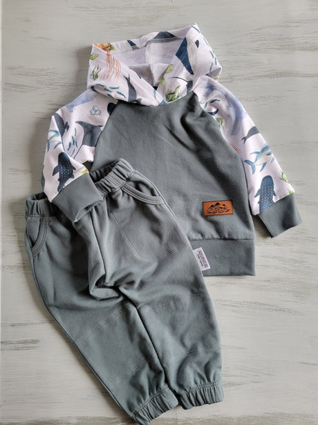 Kids Sea Life hoodie - Organic American Made Cotton