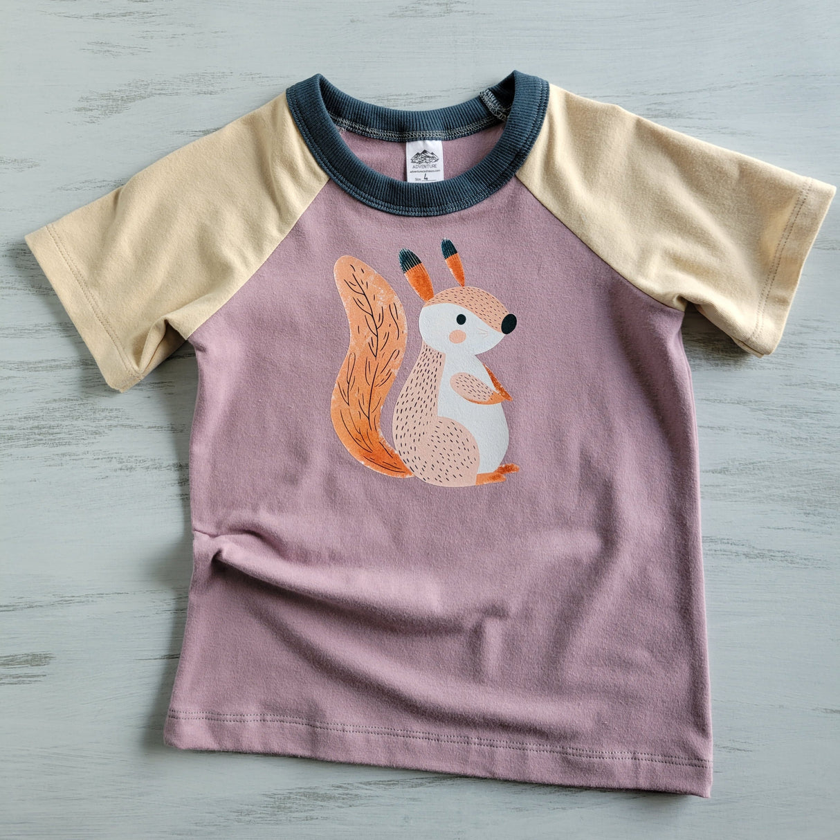 Purple - Kids Animals Tshirt - Organic American made Cotton