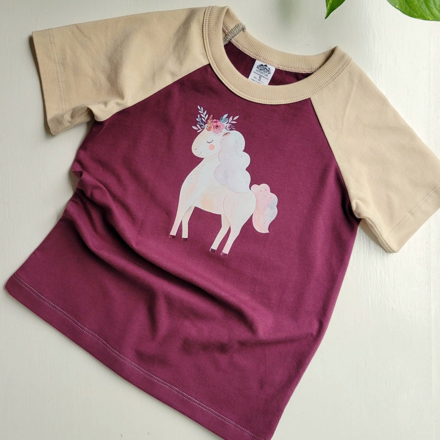 Kids Purple Tshirt - Organic American made Cotton