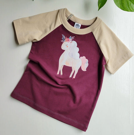 Kids Purple Tshirt - Organic American made Cotton