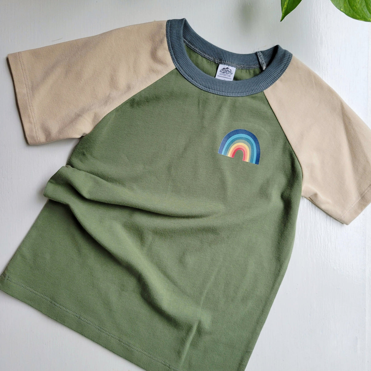 Green - Kids Animals Tshirt - Organic American made Cotton