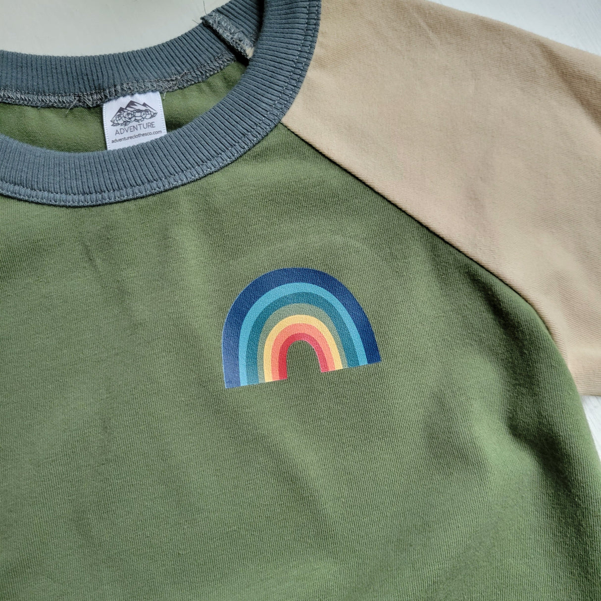 Green - Kids Animals Tshirt - Organic American made Cotton