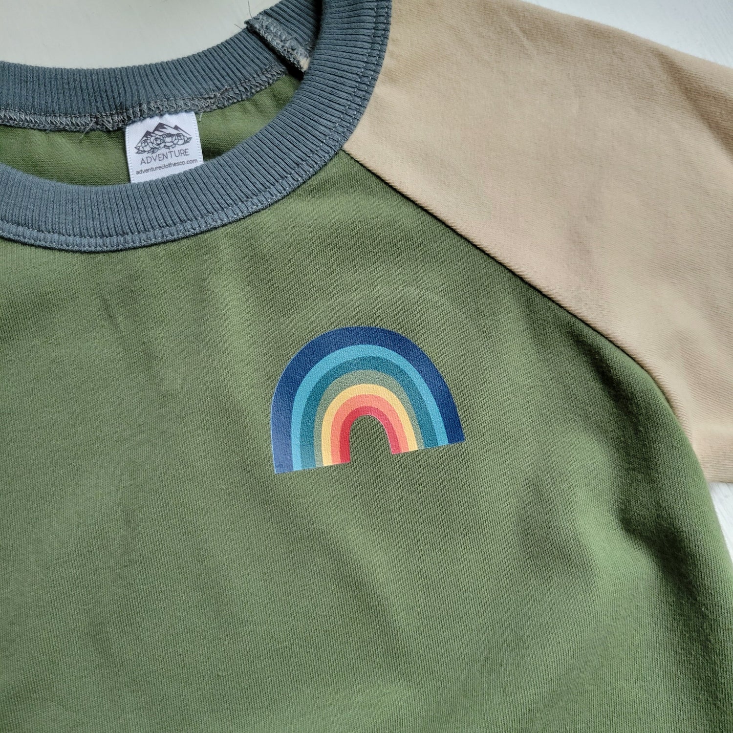 Green - Kids Animals Tshirt - Organic American made Cotton