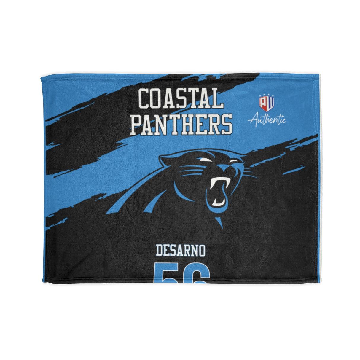 Personalized Team Blanket – Custom Name & Number Fleece Throw