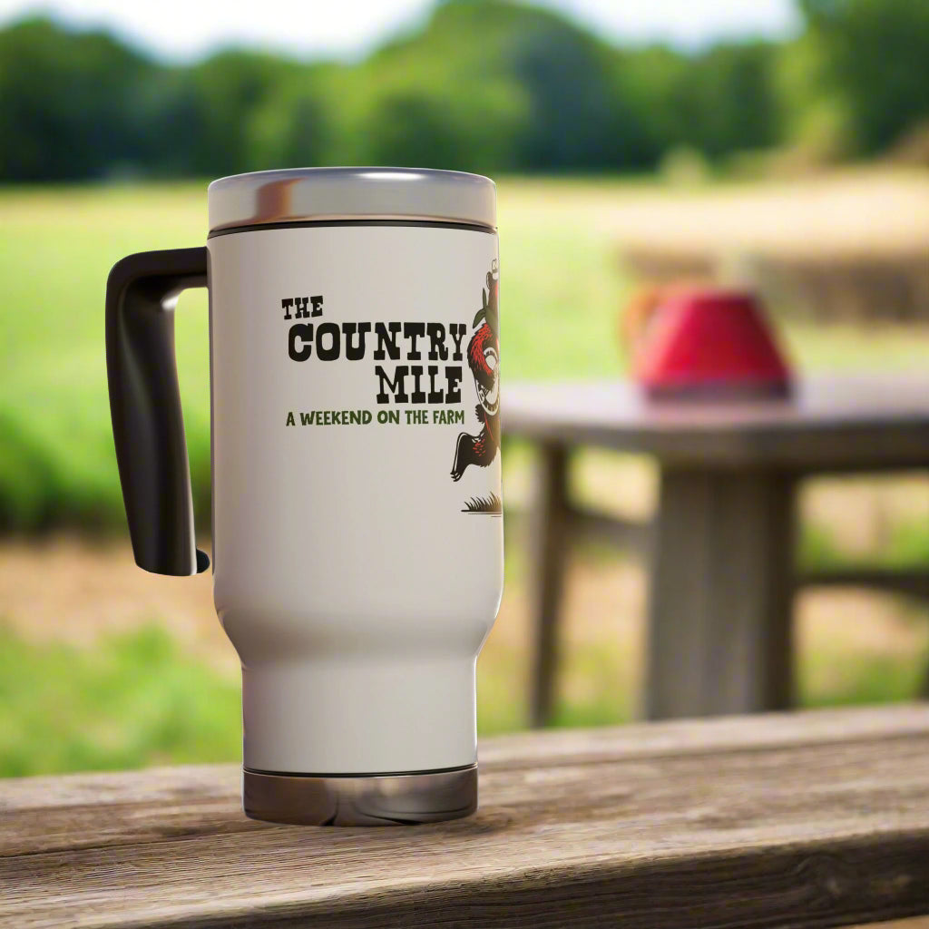 The Country Mile Stainless Steel Travel Mug - 14 oz with Handle