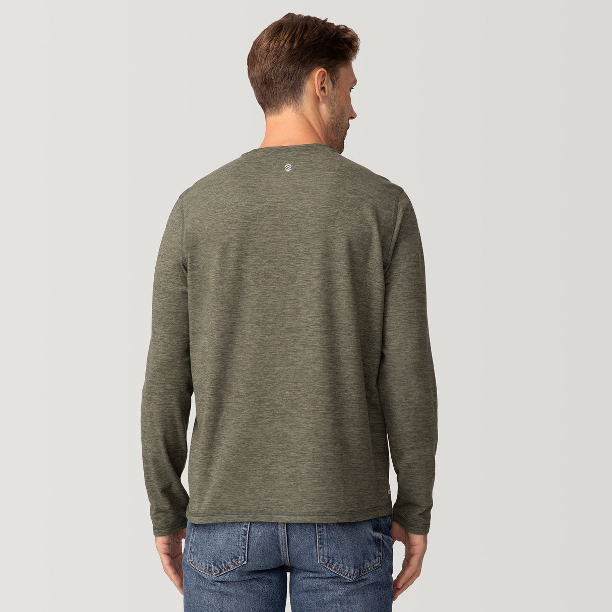 Men's FreeCycle® Sueded Spacedye Long Sleeve Crew Neck