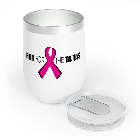 Run for the Ta Tas Chill Wine Tumbler, 12 oz