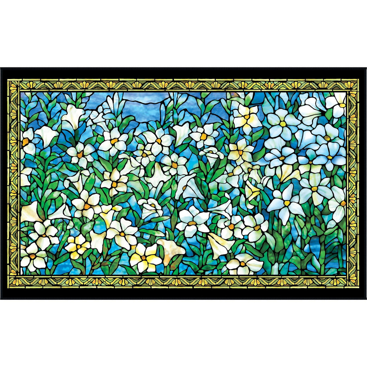 Tiffany Field of Lilies Oversized Beach Towel - Microfiber, Quick-Dry