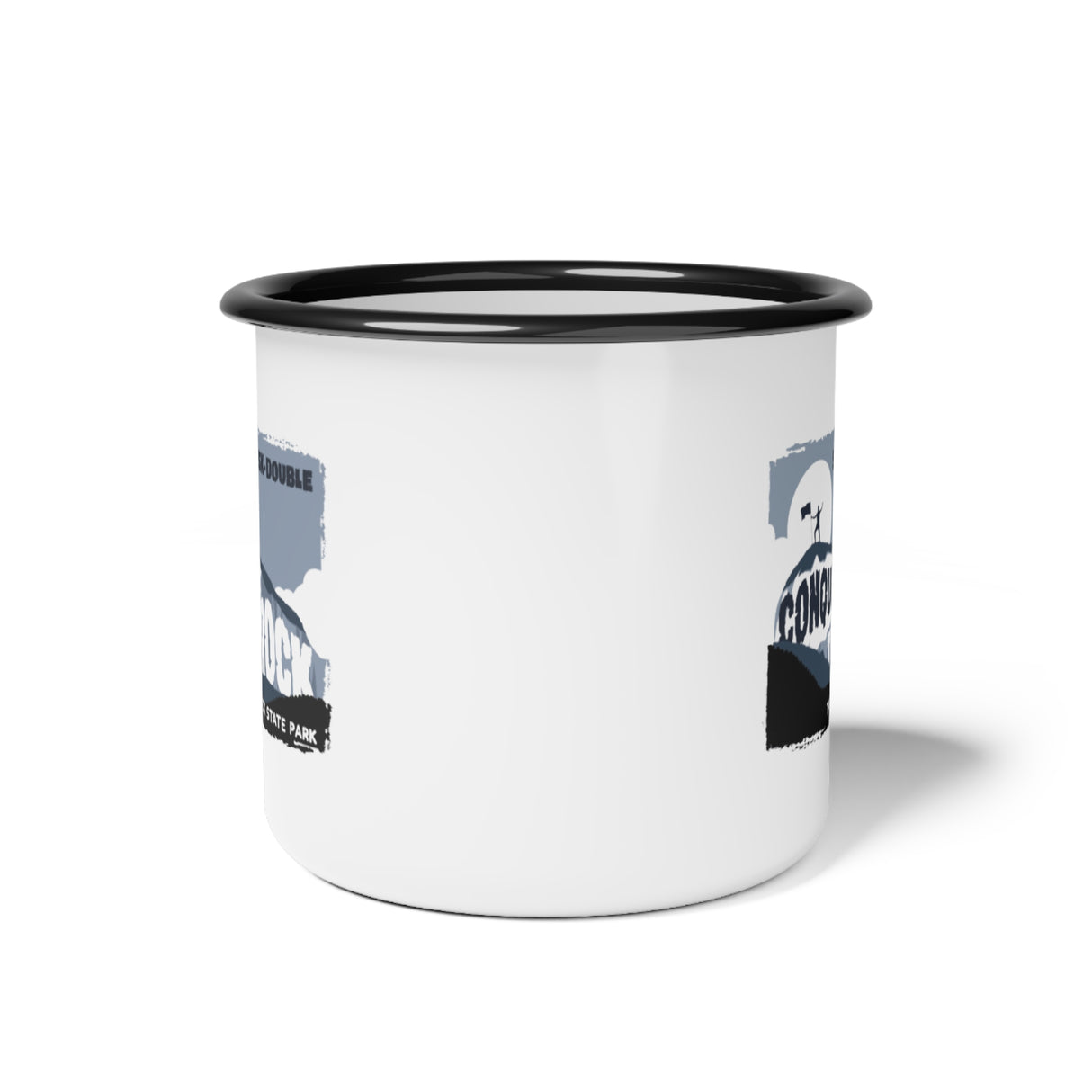 Conquer the Rock Enamel Camping Mug - 12 oz