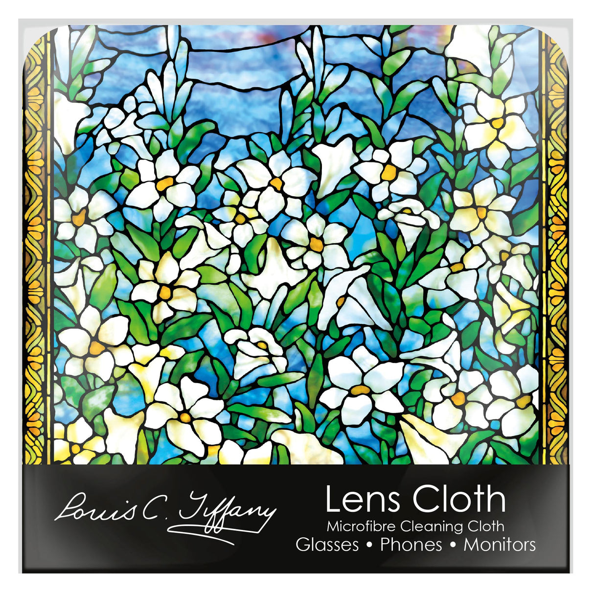 Tiffany Field of Lilies Microfiber Lens Cleaning Cloth – Soft, Non-Abrasive, Art-Inspired