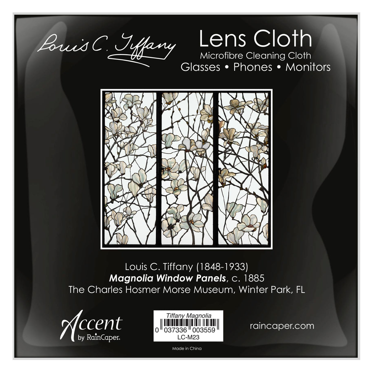 Tiffany Magnolia Microfiber Lens Cleaning Cloth – Soft, Non-Abrasive, Art-Inspired