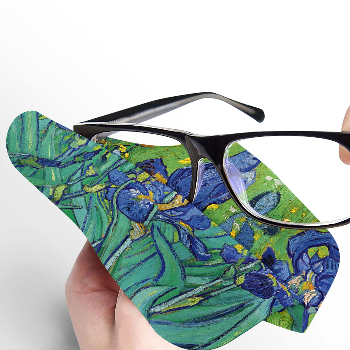 van Gogh Irises Quality Microfiber Lens Cleaning Cloth – Soft, Non-Abrasive, Art-Inspired