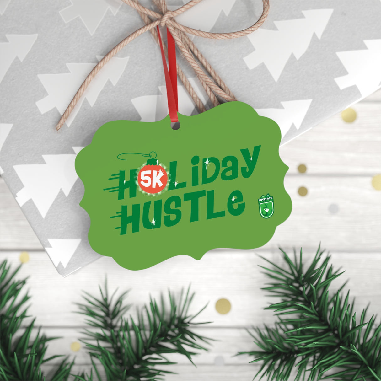 Holiday Hustle 5K Metal Ornament