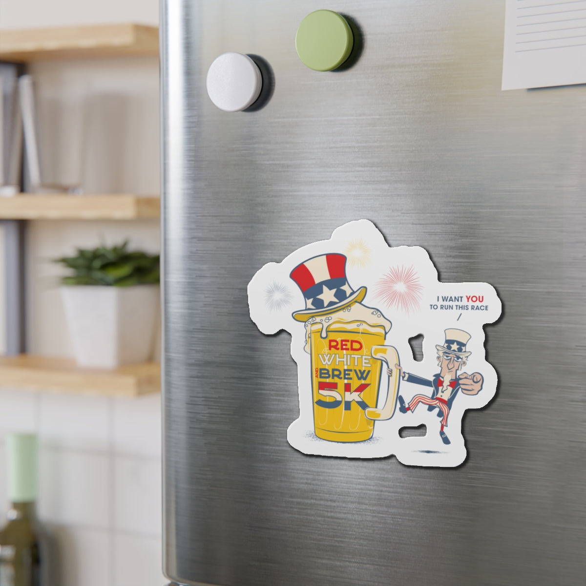 Red White & Brew 5K Magnets