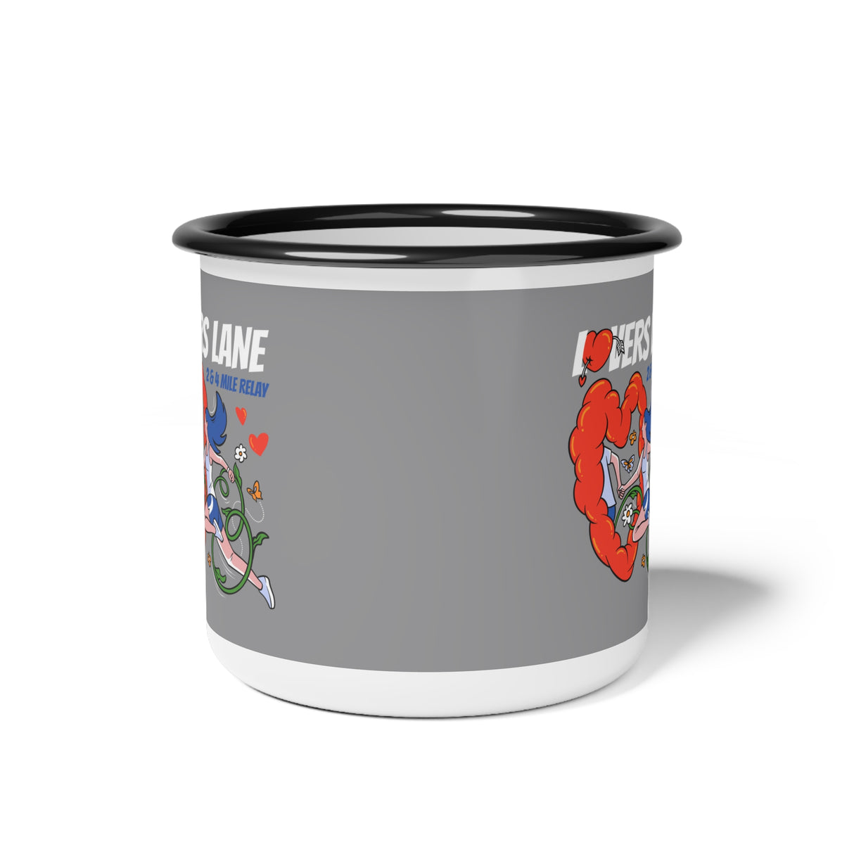 Lovers Lane 2 Mile & Relay Enamel Camp Cup - 12 oz