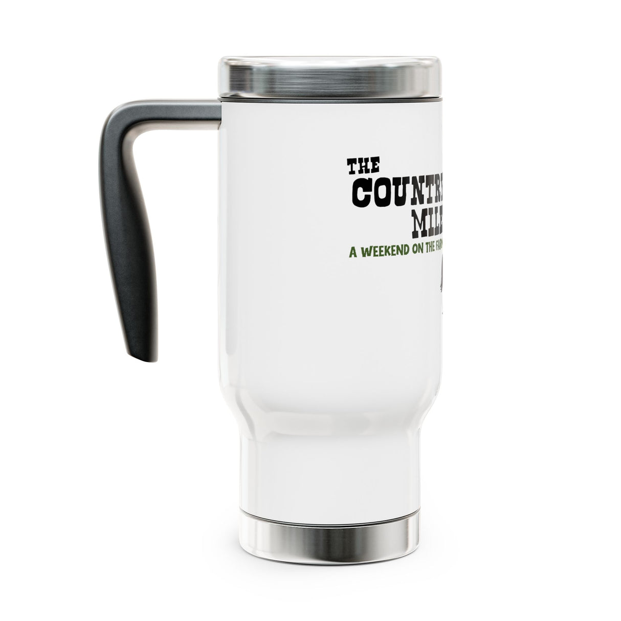 The Country Mile Stainless Steel Travel Mug - 14 oz with Handle