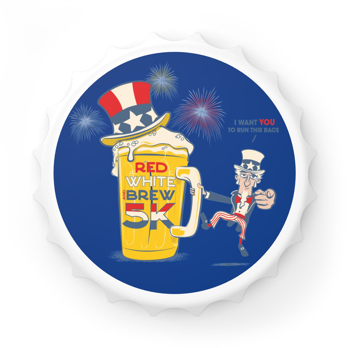 Red White & Brew 5K Bottle Opener