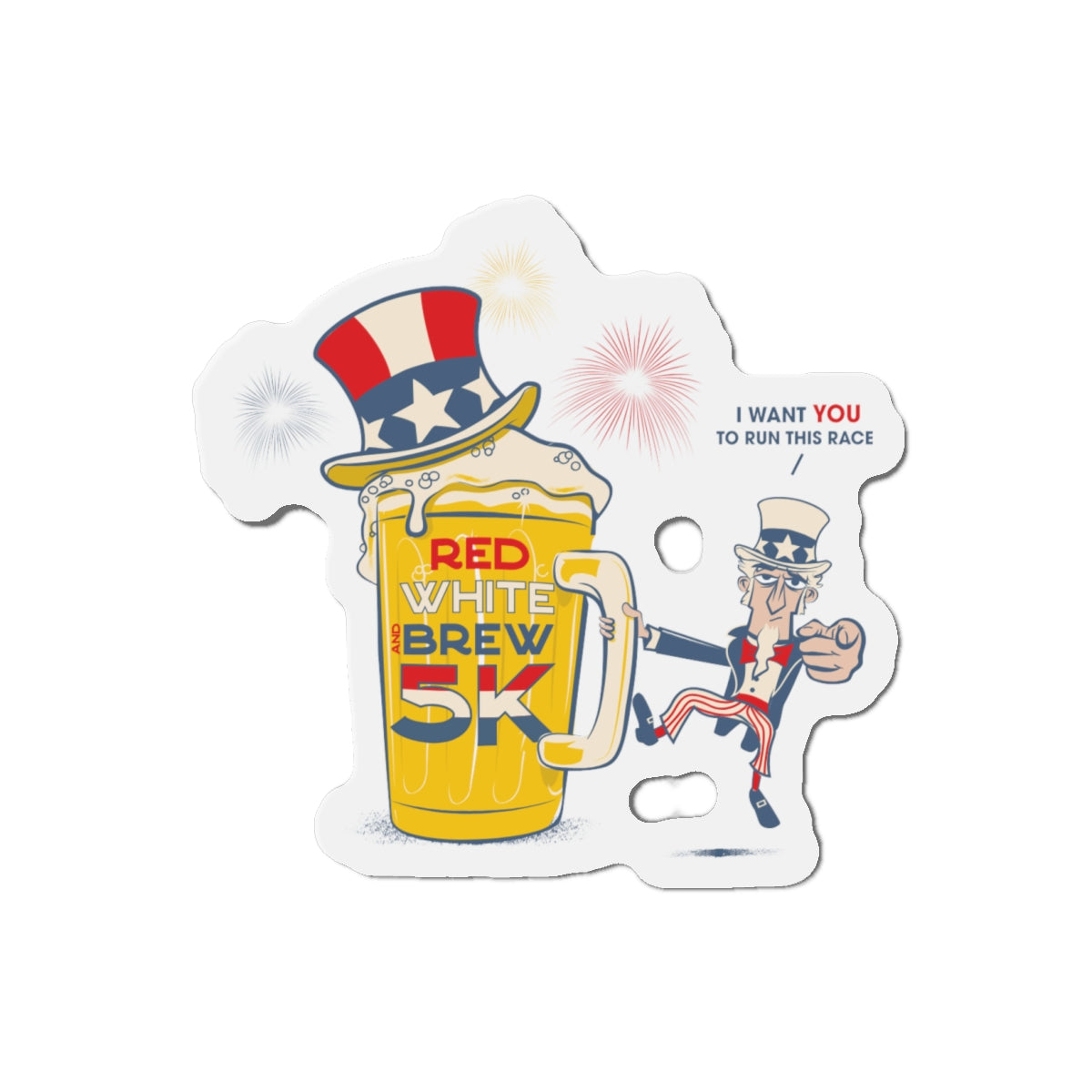 Red White & Brew 5K Magnets