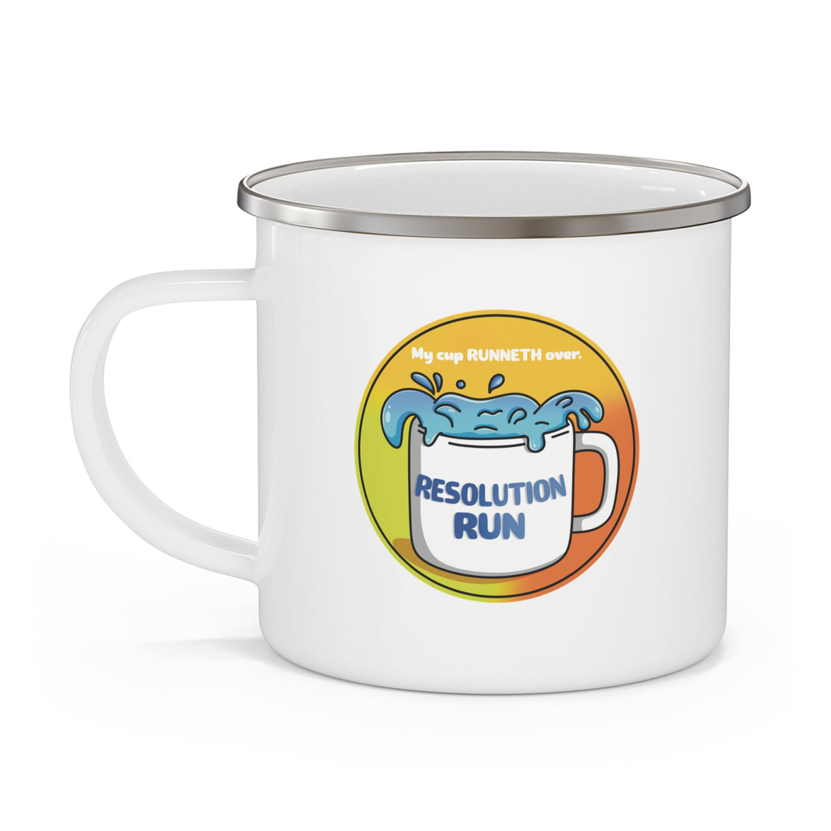 Resolution Run Enamel Outdoor Mug