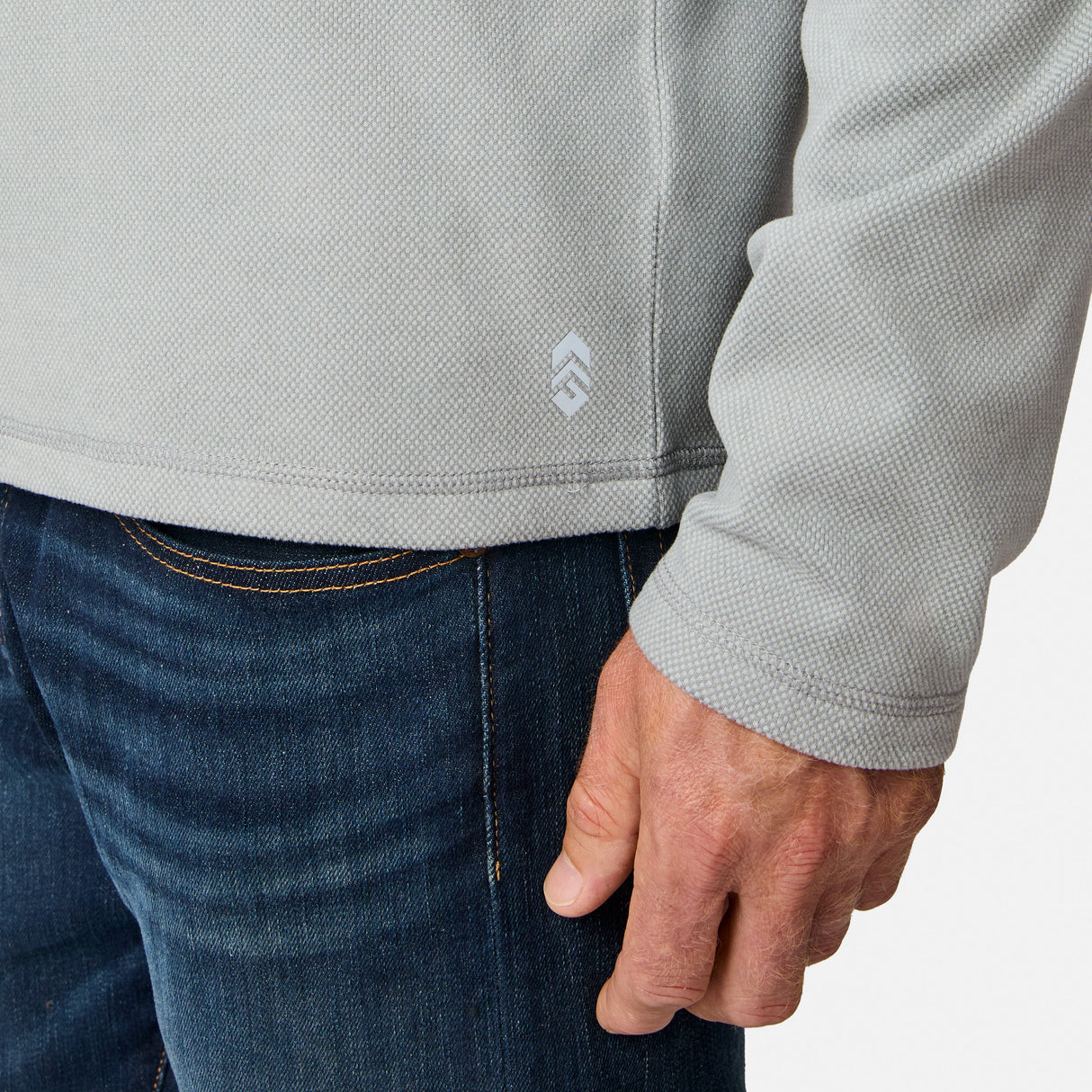 Men's Sueded Pique Microtech® Long Sleeve Hoodie