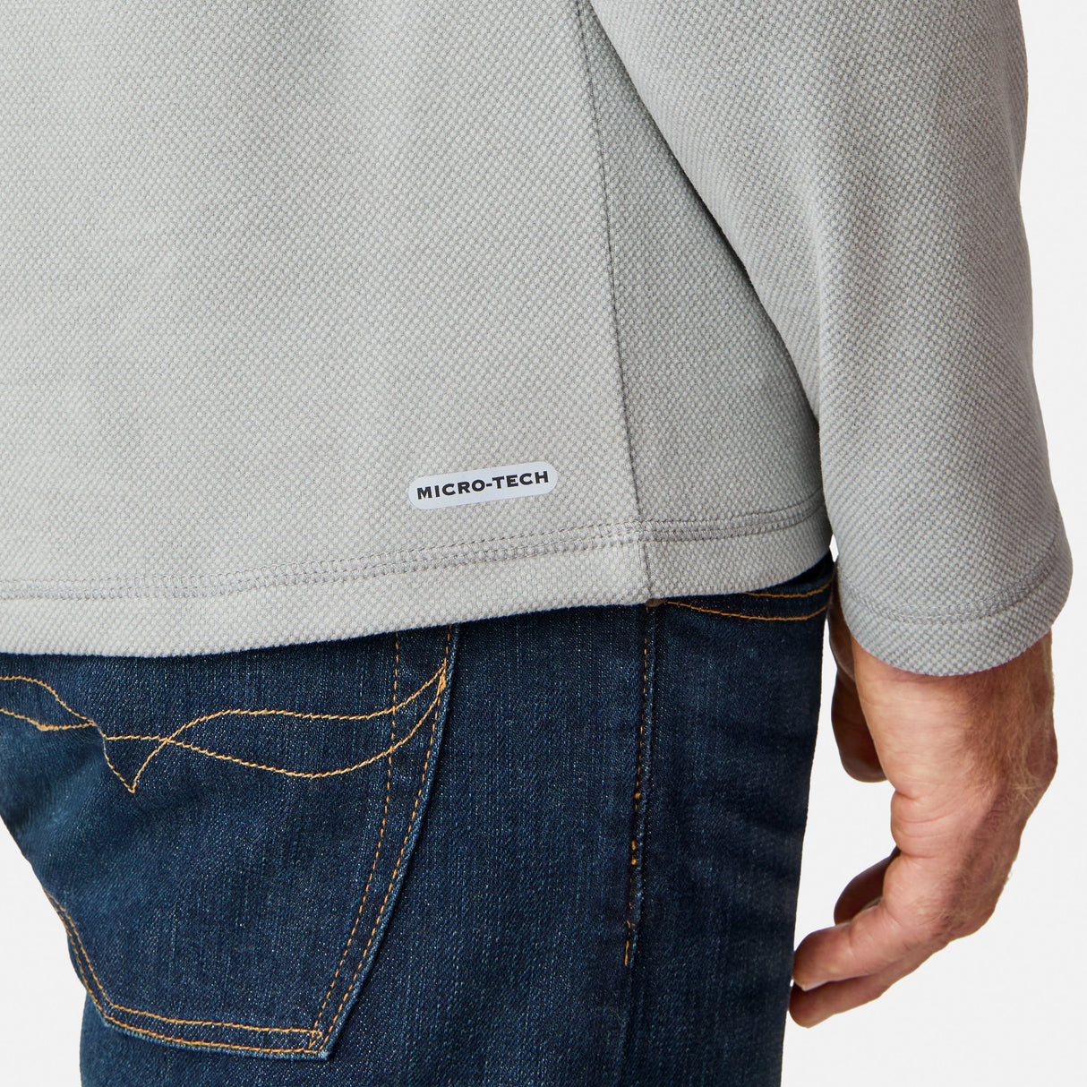 Men's Sueded Pique Microtech® Long Sleeve Hoodie