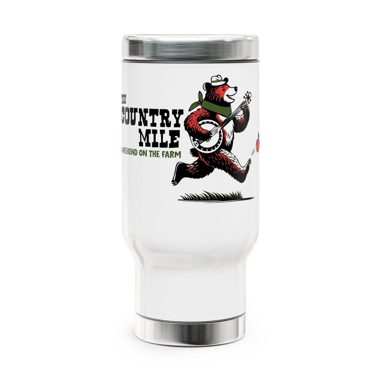 The Country Mile Stainless Steel Travel Mug - 14 oz with Handle
