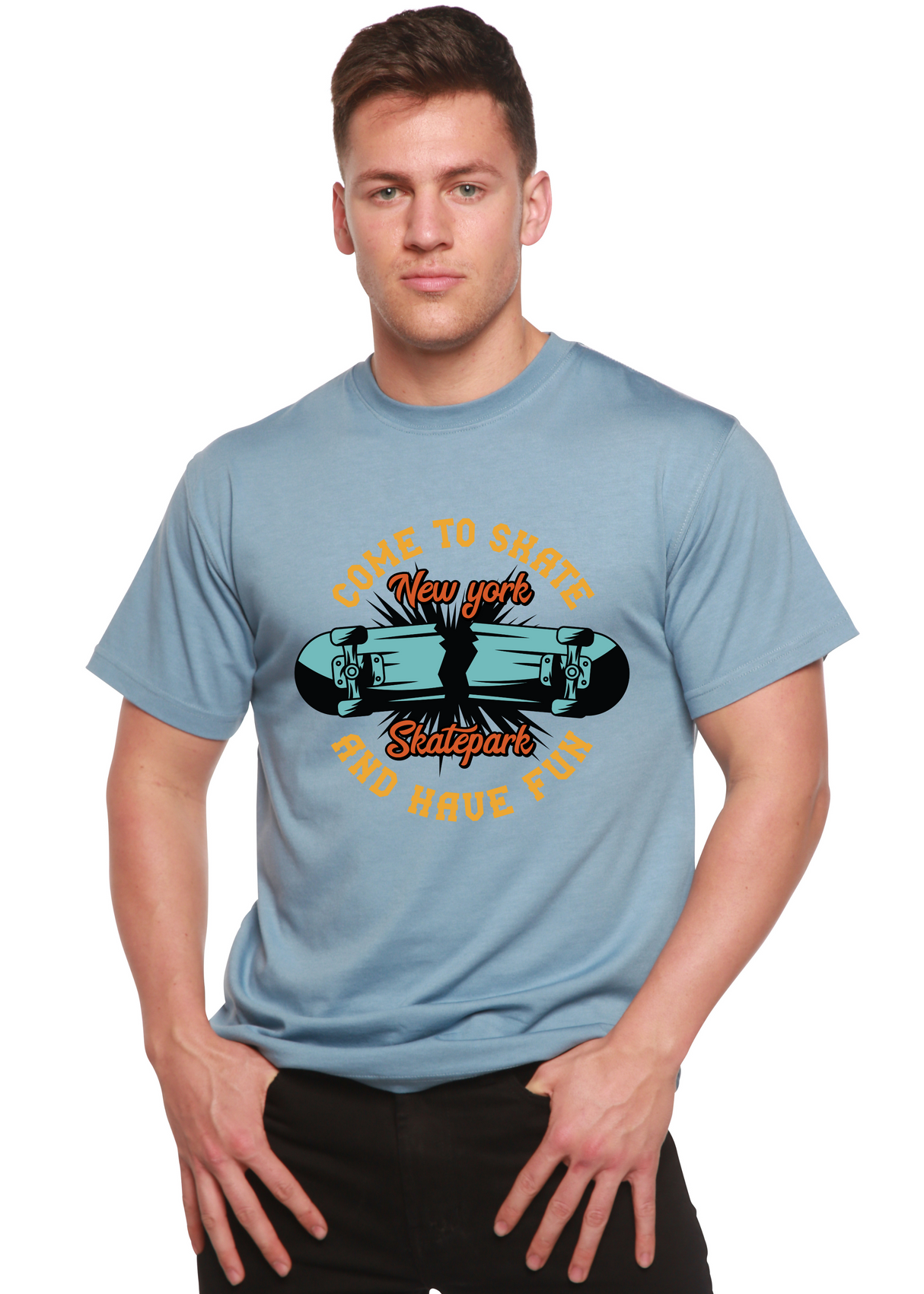 New York Skatepark Men's Bamboo Viscose/Organic Cotton Short Sleeve Graphic T-Shirt