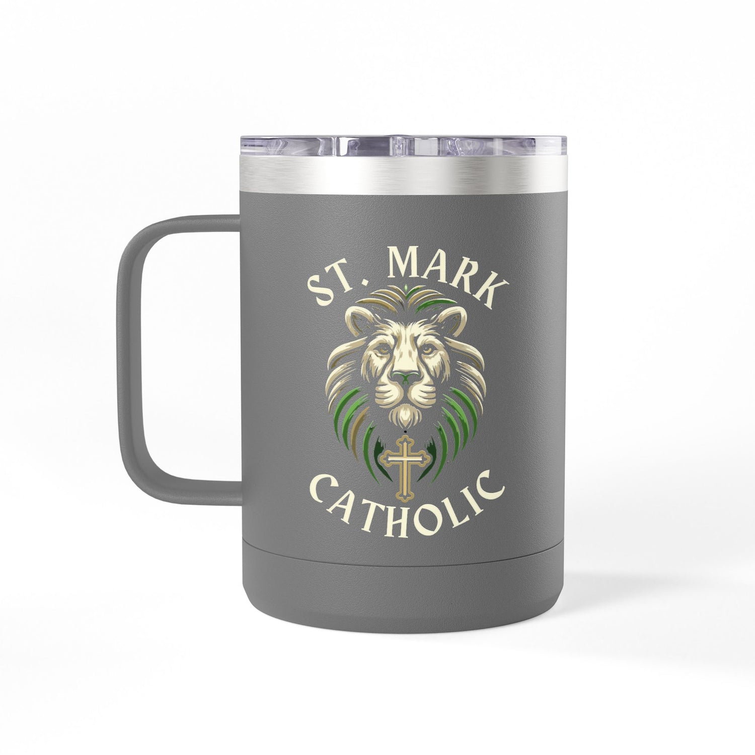 St. Mark Catholic Coffee Mug Tumbler, 15 oz