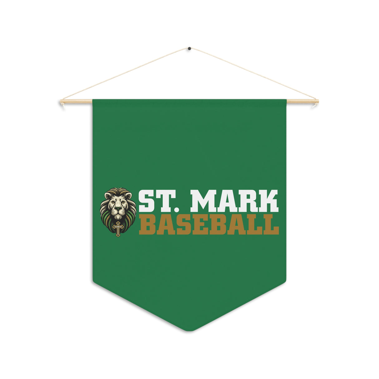 St. Mark Catholic Baseball Pennant Banner
