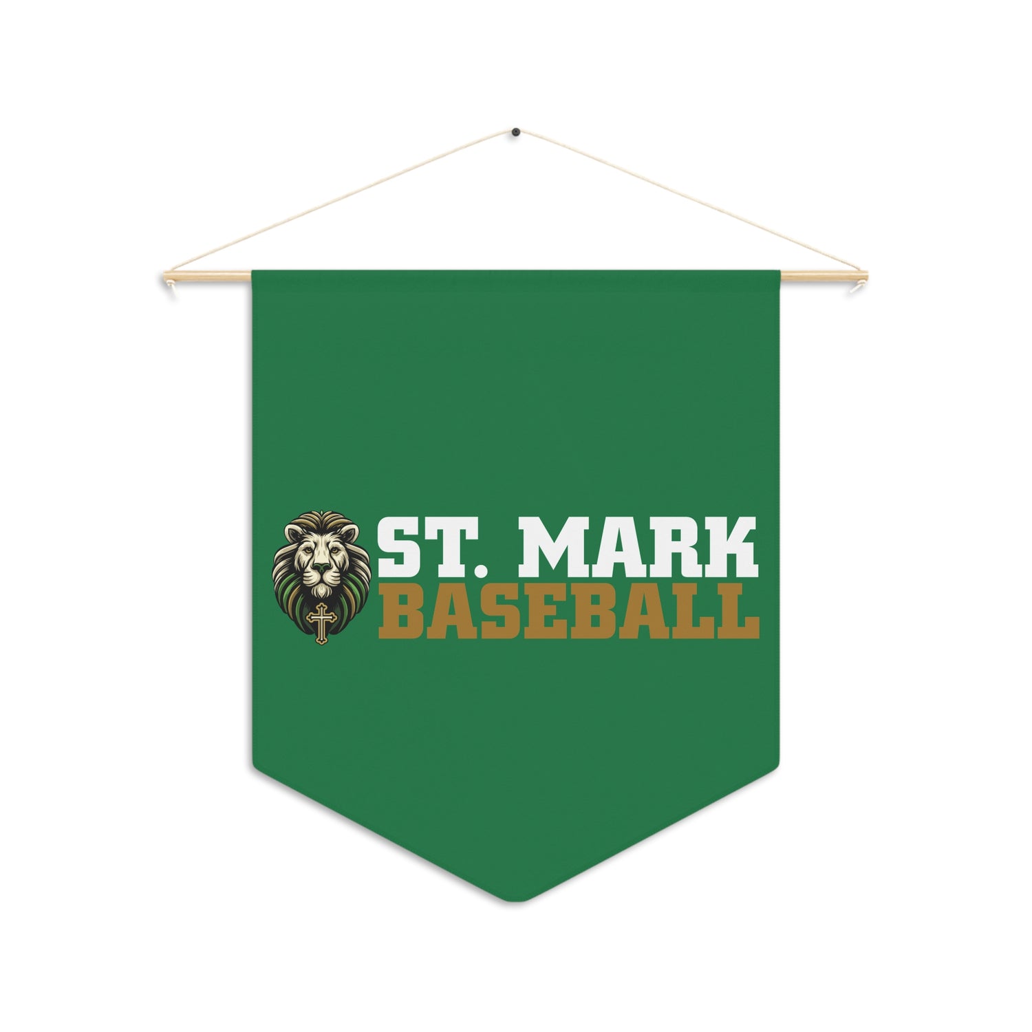 St. Mark Catholic Baseball Pennant Banner