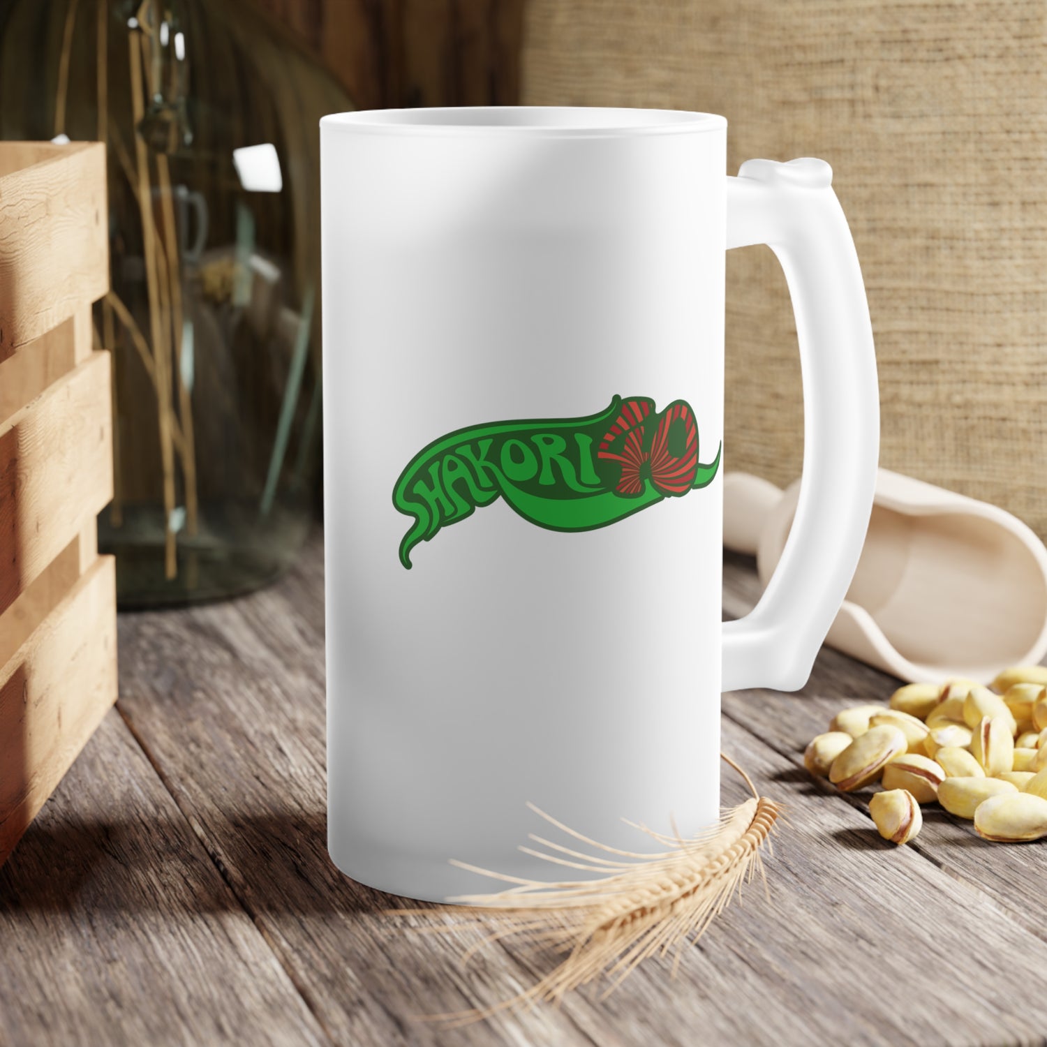 Shakori 40 Frosted Glass Beer Mug - 16 oz