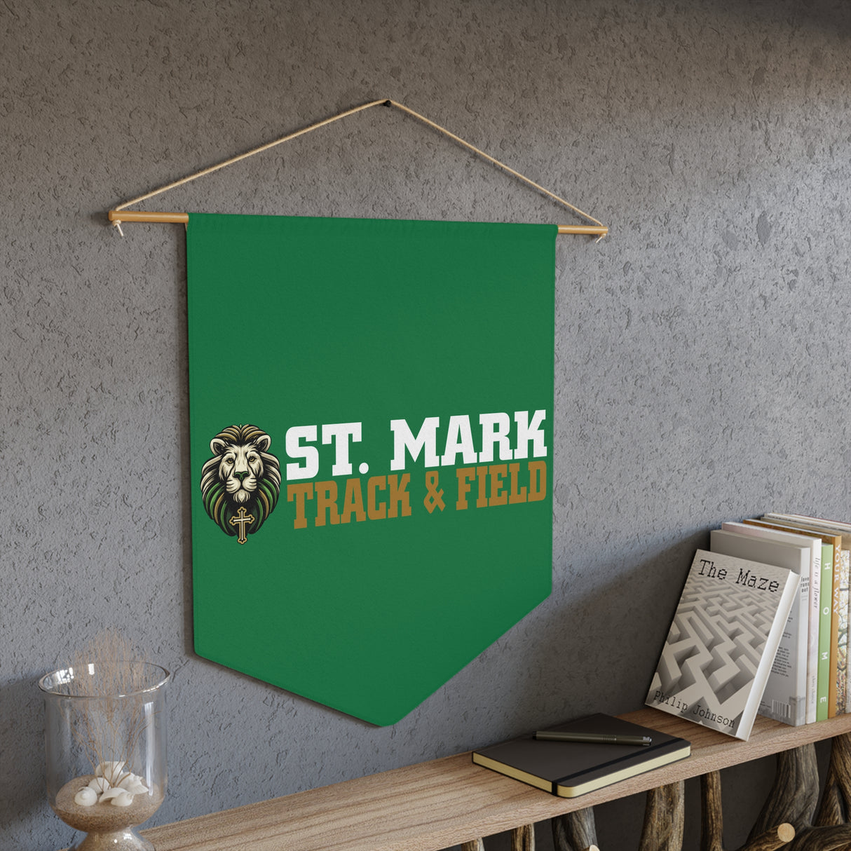 St. Mark Catholic Track & Field Pennant Banner