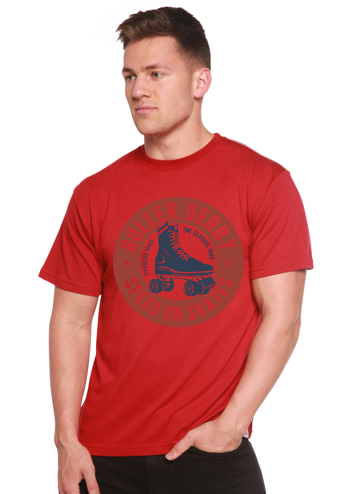 Roller Derby Spun Bamboo® Men's Bamboo Viscose/Organic Cotton Short Sleeve Graphic T-Shirt