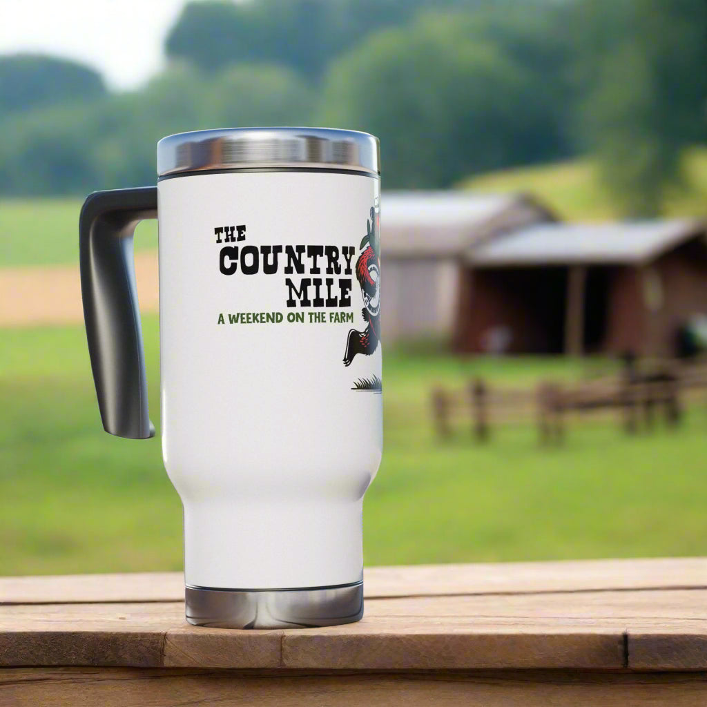 The Country Mile Stainless Steel Travel Mug - 14 oz with Handle