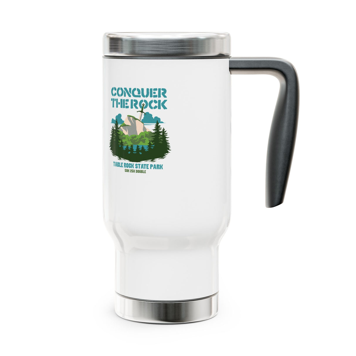 Conquer the Rock Stainless Steel Travel Mug - 14 oz