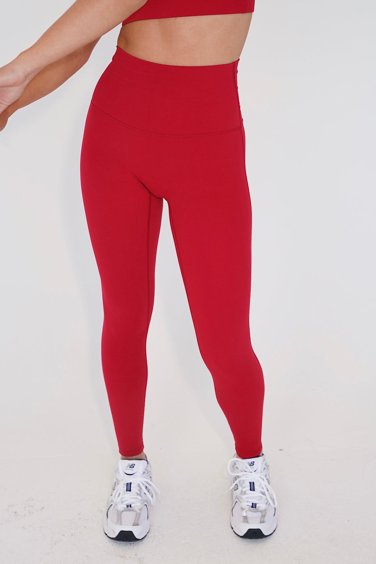 I am Beautifully Radiant Quick Dry Red Yoga Legging