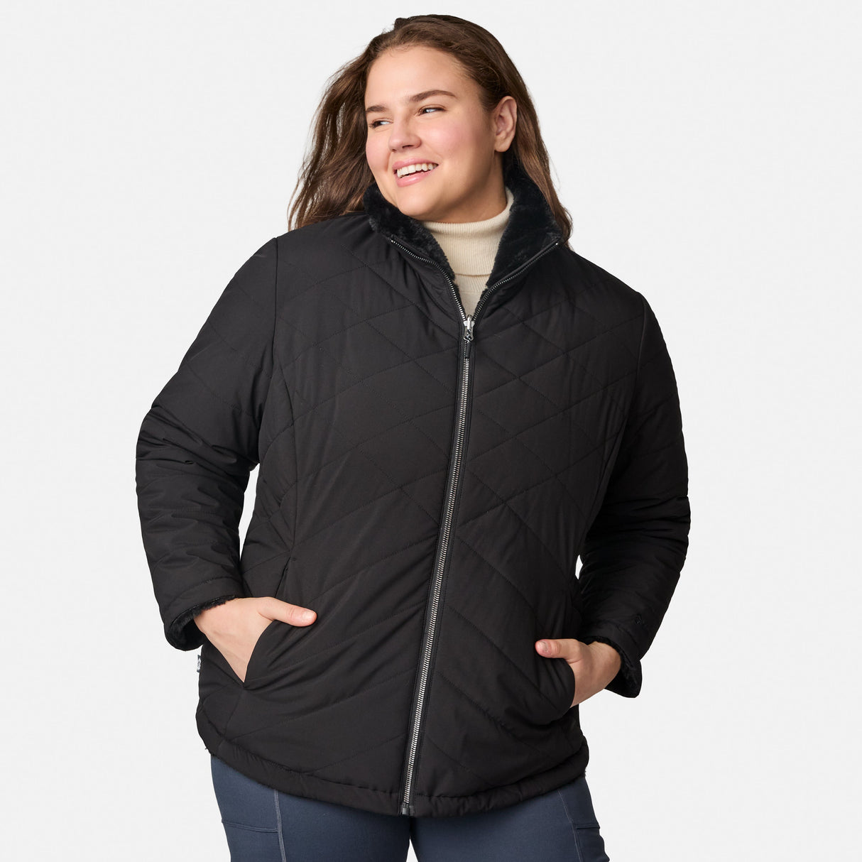 Women's Plus Size Cirrus Quilted Reversible Jacket