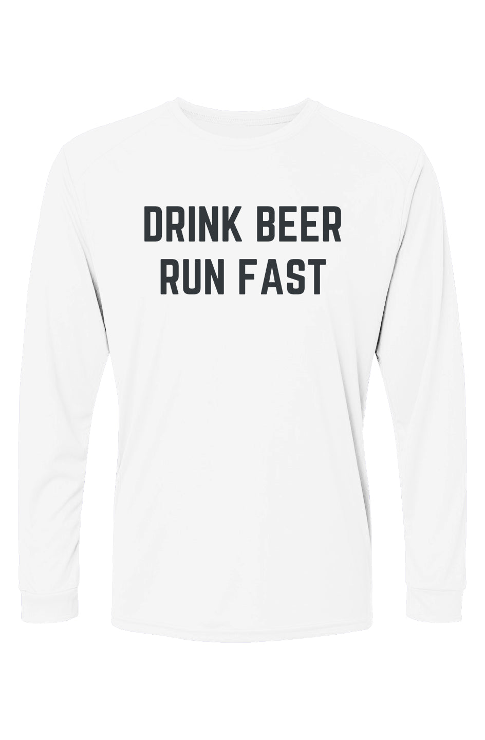 Copperhead Beer Relay Drink Beer Run Fast Islander L/S Performance Tee w/ UPF 50+