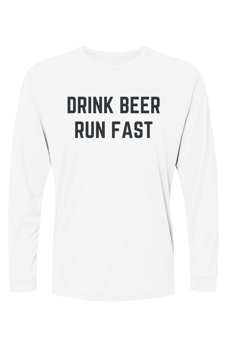 Copperhead Beer Relay Drink Beer Run Fast Islander L/S Performance Tee w/ UPF 50+