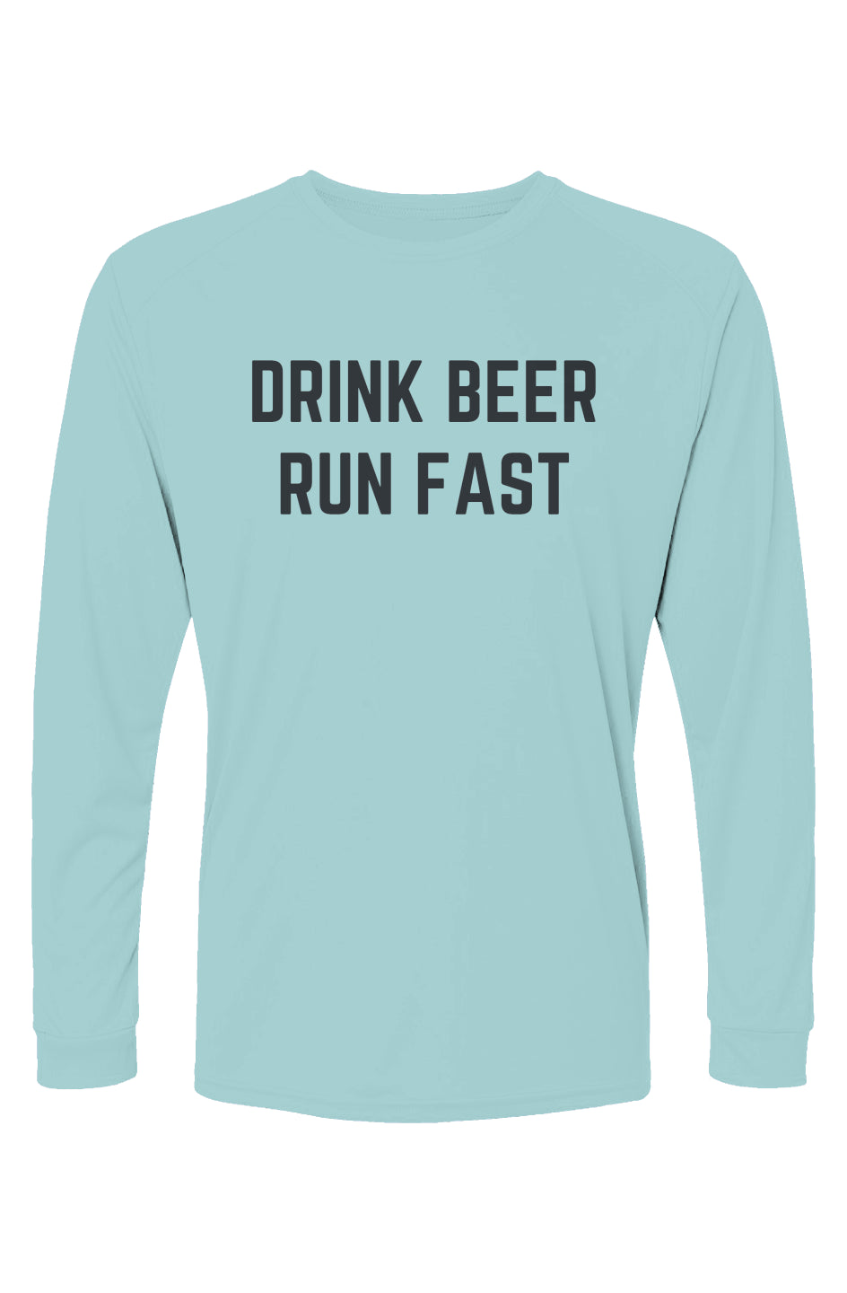 Copperhead Beer Relay Drink Beer Run Fast Islander L/S Performance Tee w/ UPF 50+