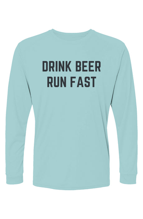 Copperhead Beer Relay Drink Beer Run Fast Islander L/S Performance Tee w/ UPF 50+