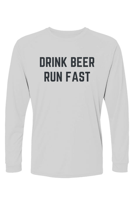 Copperhead Beer Relay Drink Beer Run Fast Islander L/S Performance Tee w/ UPF 50+