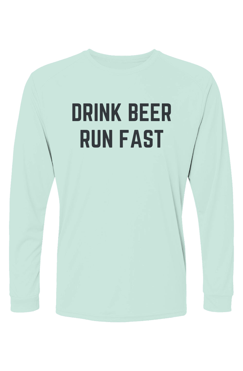 Copperhead Beer Relay Drink Beer Run Fast Islander L/S Performance Tee w/ UPF 50+