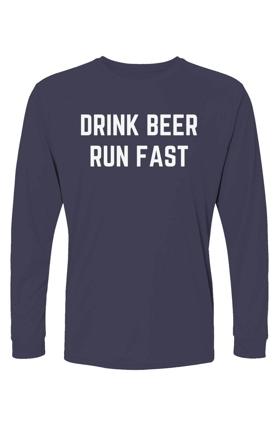 Copperhead Beer Relay Drink Beer Run Fast Islander L/S Performance Tee w/ UPF 50+
