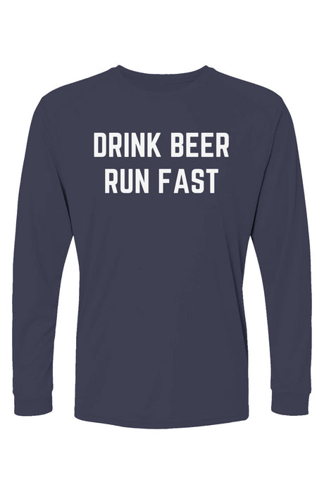 Copperhead Beer Relay Drink Beer Run Fast Islander L/S Performance Tee w/ UPF 50+