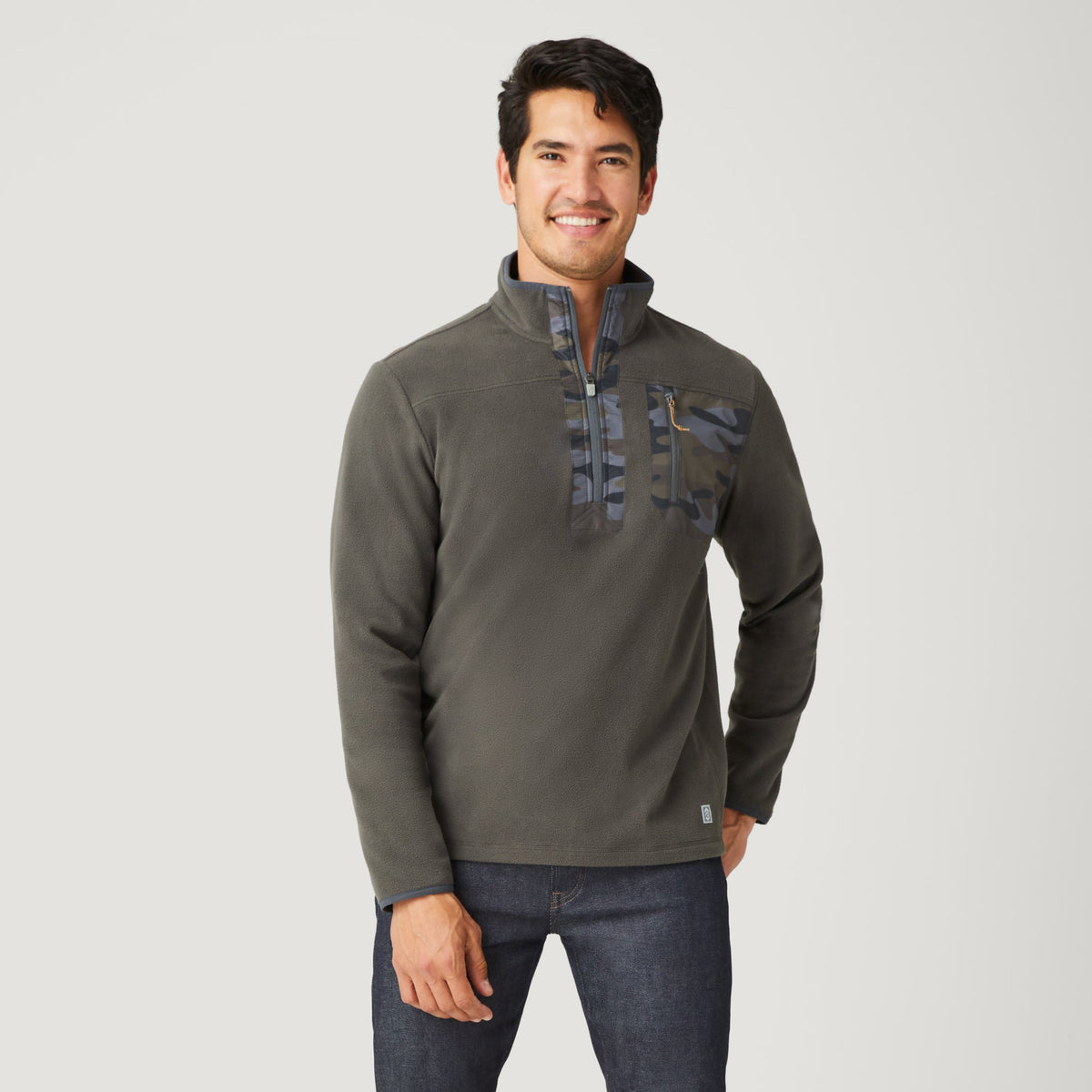 Men's FreeCycle® Super Soft Microfleece 1/2 Zip Mock Neck Shirt
